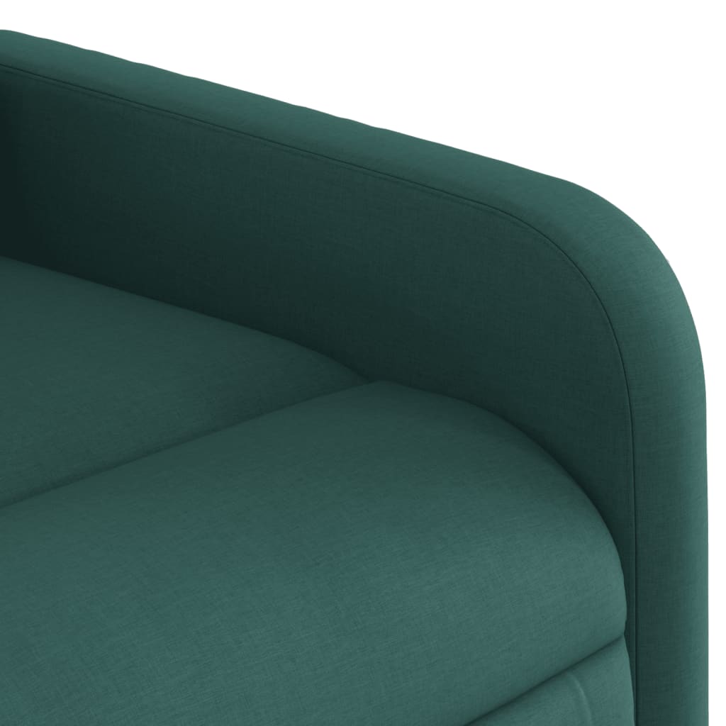 Fauteuil inclinable de massage vert foncé tissu - XIOS