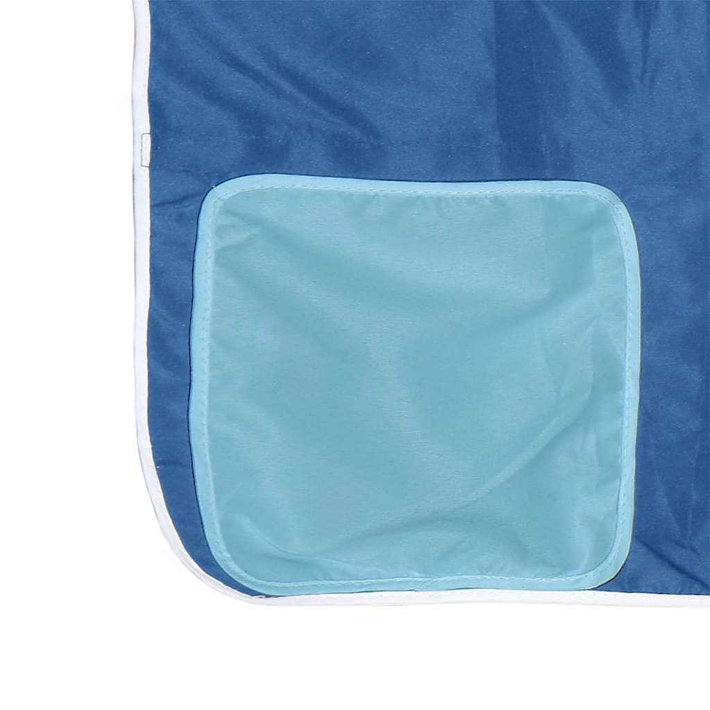 Lit mezzanine enfants avec rideaux sans matelas bleu 80x200cm - XIOS