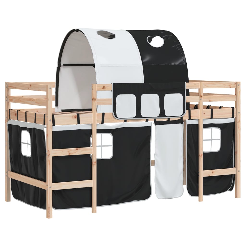 Lit mezzanine enfants avec tunnel sans matelas 80x200 cm - XIOS