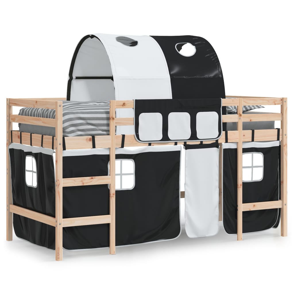 Lit mezzanine enfants avec tunnel sans matelas 80x200 cm - XIOS