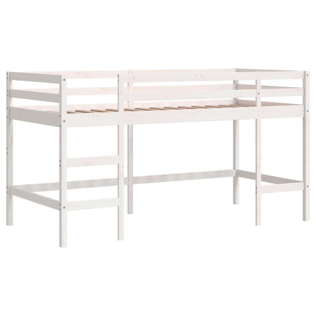 Lit mezzanine enfants avec tunnel sans matelas rose 80x200 cm - XIOS