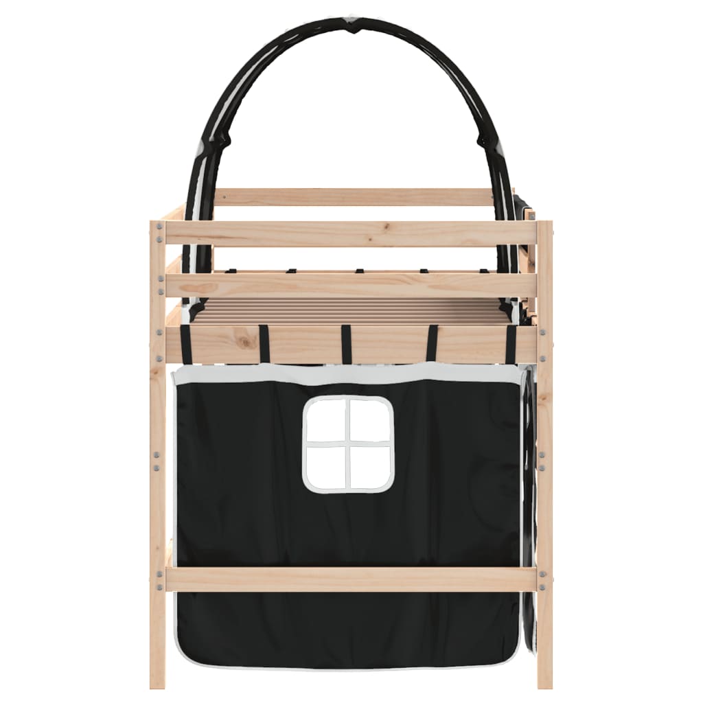 Lit mezzanine enfants avec tunnel sans matelas 90x200 cm - XIOS