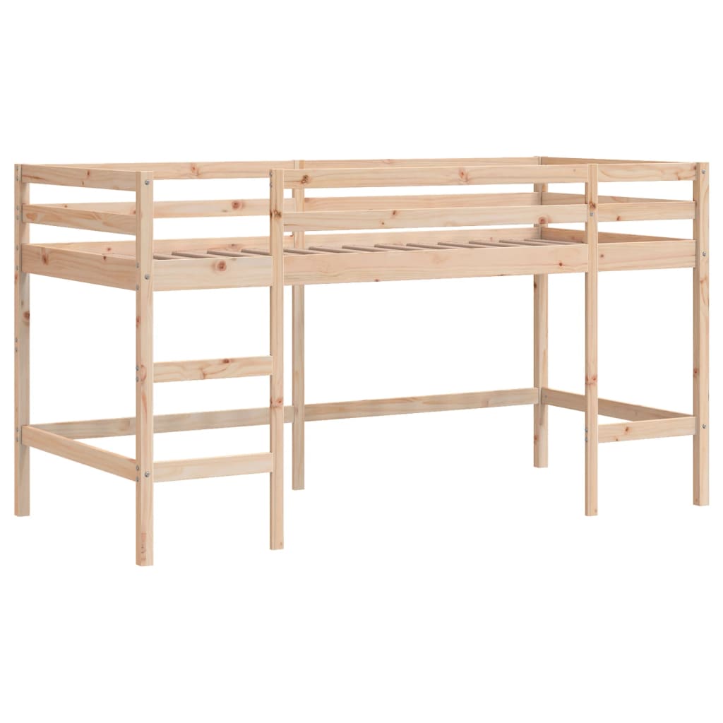 Lit mezzanine enfants avec tunnel sans matelas bleu 90x200 cm - XIOS
