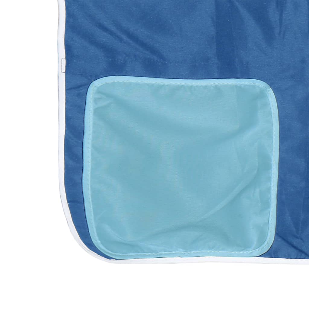 Lit mezzanine enfants avec tunnel sans matelas bleu 90x200 cm - XIOS