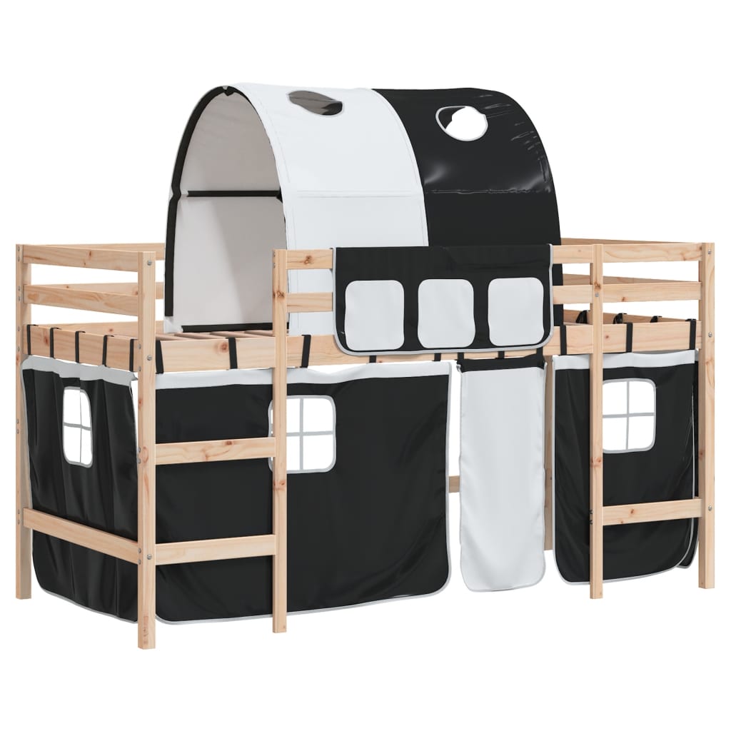 Lit mezzanine enfants avec tunnel sans matelas 90x190 cm - XIOS