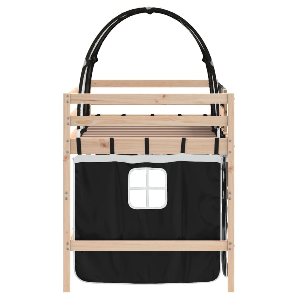 Lit mezzanine enfants avec tunnel sans matelas 90x190 cm - XIOS