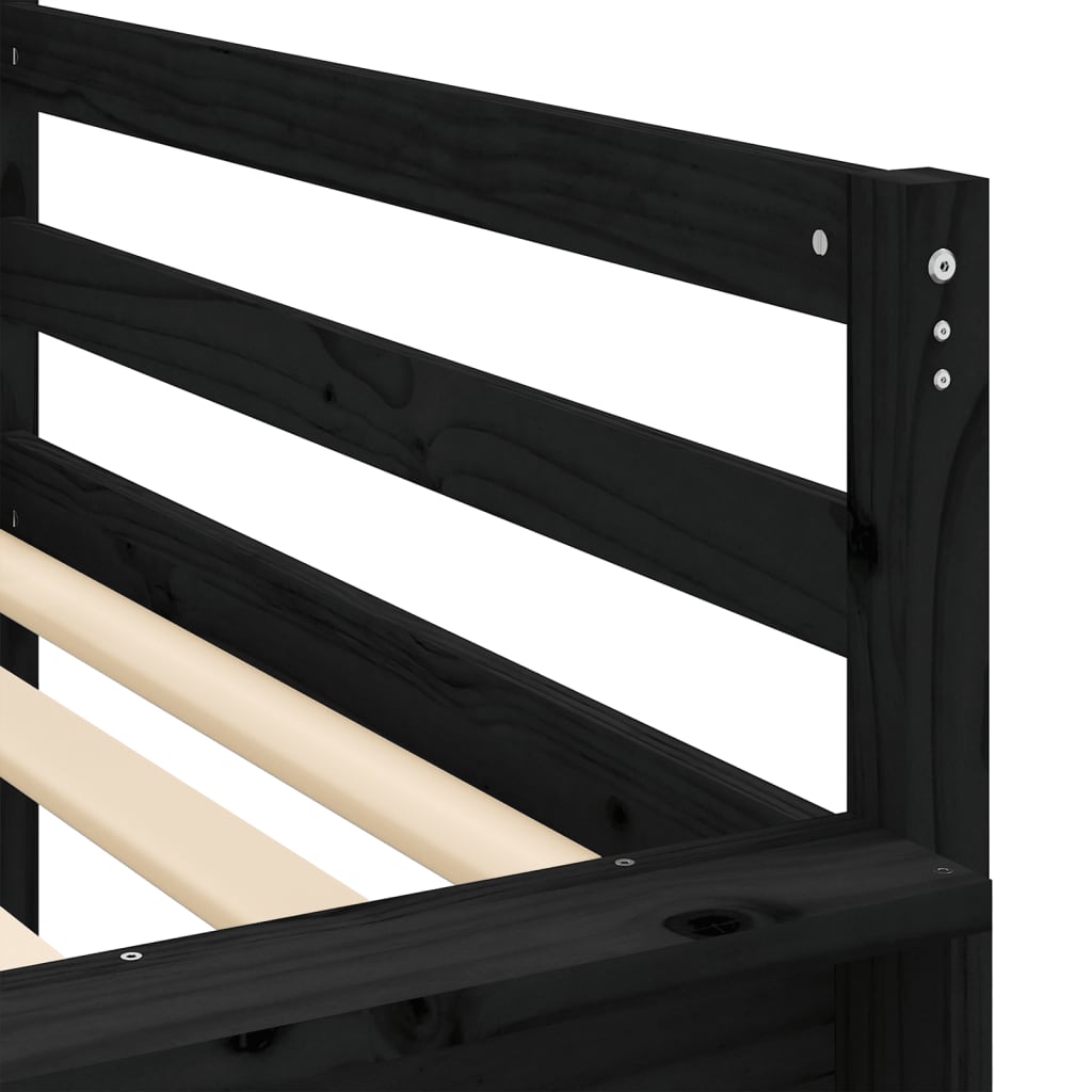 Lit mezzanine enfants avec tunnel sans matelas bleu 80x200 cm - XIOS
