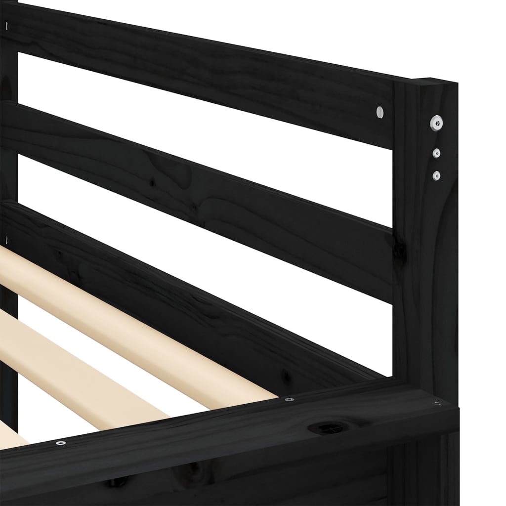Lit mezzanine enfants avec tour sans matelas bleu 80x200 cm - XIOS