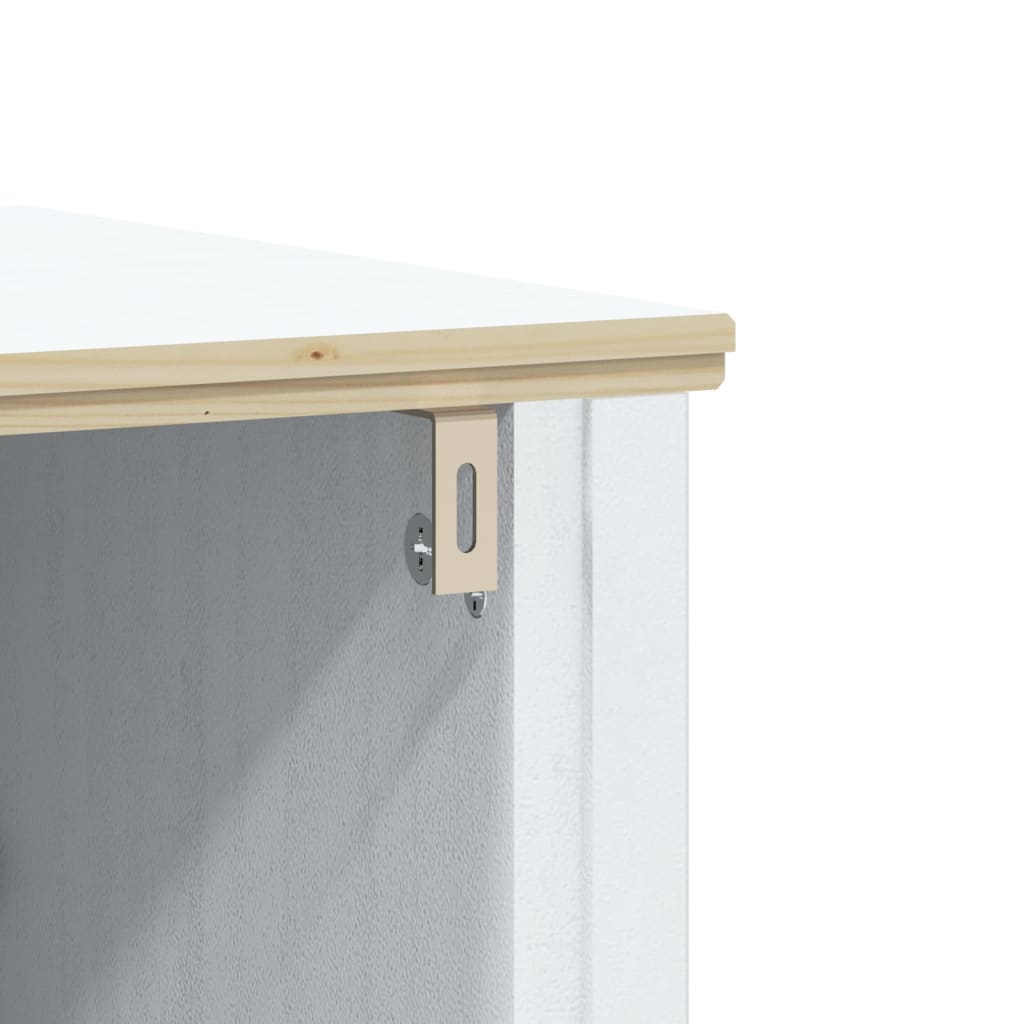 Meubles de salle de bain 3 pcs BERG blanc bois de pin massif