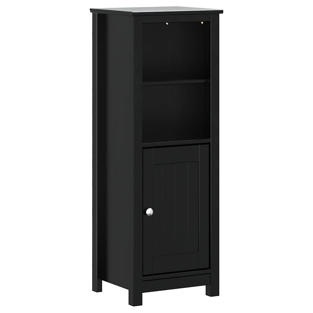 Meubles de salle de bain 3 pcs BERG noir bois de pin massif
