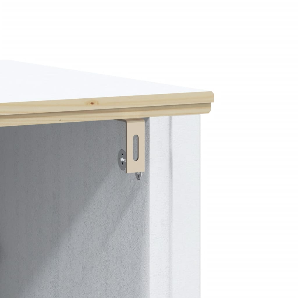Meubles de salle de bain 3 pcs BERG blanc bois de pin massif
