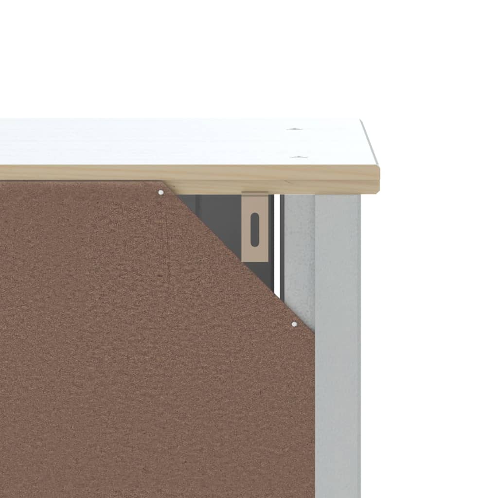 Meubles de salle de bain 4 pcs BERG blanc bois de pin massif
