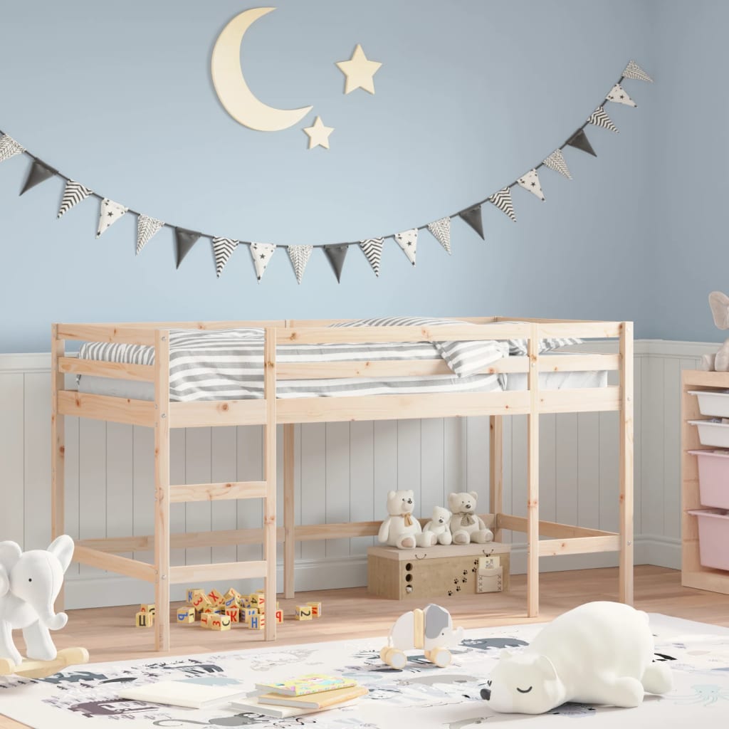 Lit mezzanine d'enfants sans matelas avec échelle 80x200 cm - XIOS