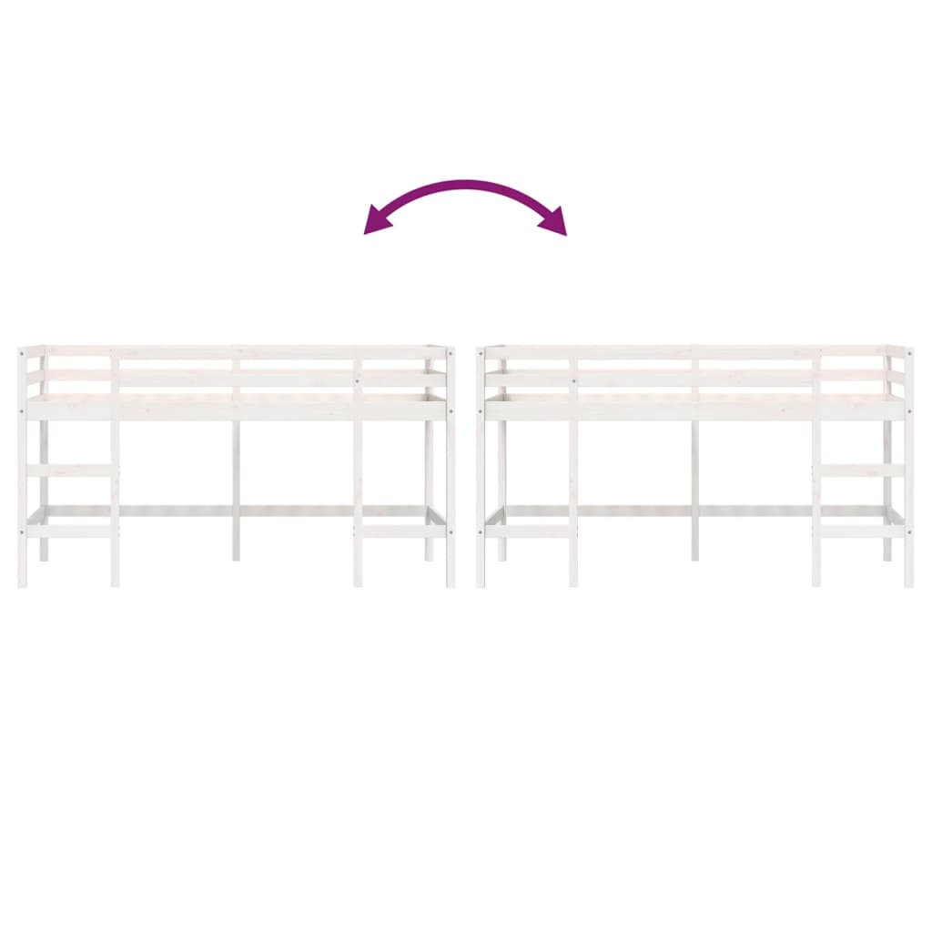 Lit mezzanine d'enfants sans matelas avec échelle 90x200 cm - XIOS