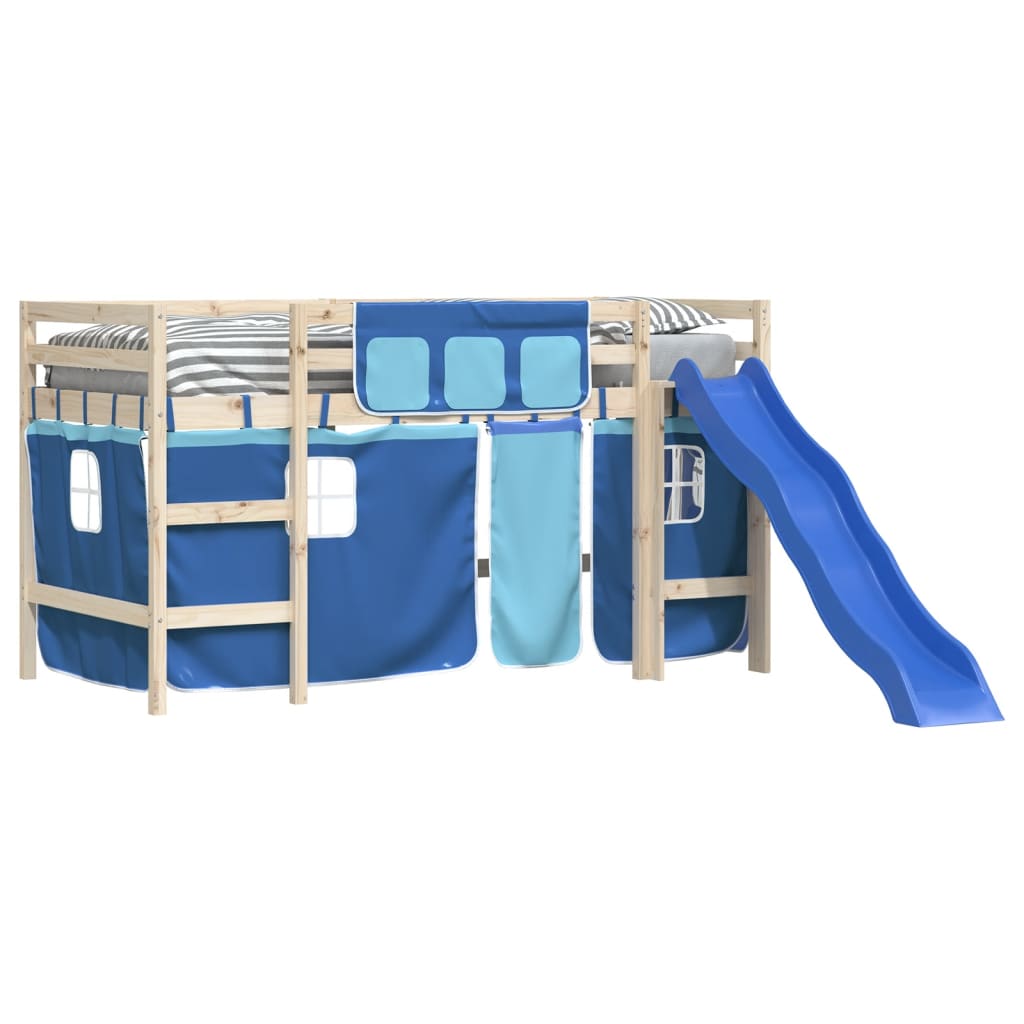 Rideaux pour lit mezzanine bleu polyester - XIOS