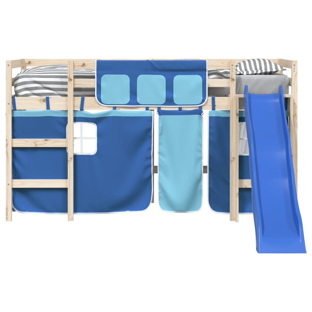 Rideaux pour lit mezzanine bleu polyester - XIOS