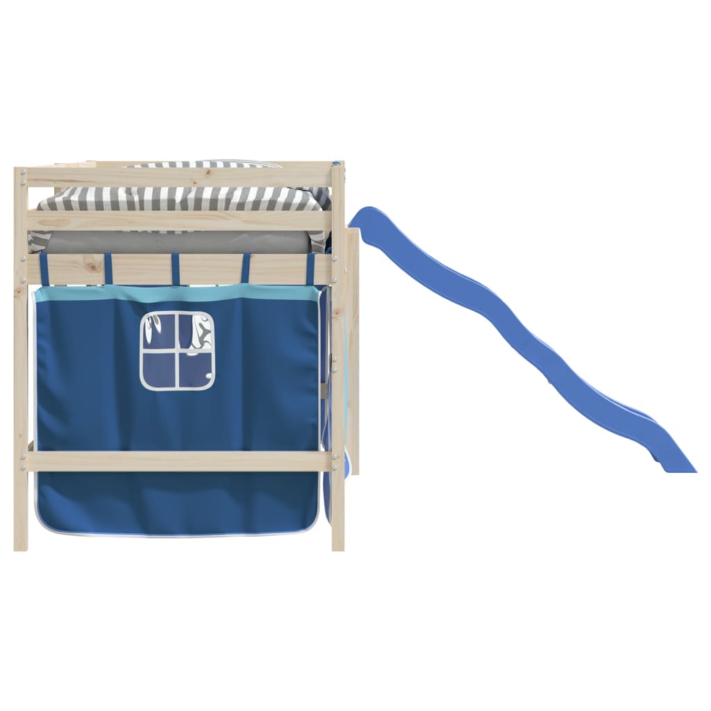 Rideaux pour lit mezzanine bleu polyester - XIOS