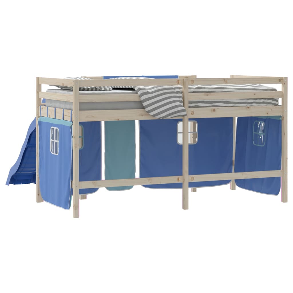 Rideaux pour lit mezzanine bleu polyester - XIOS