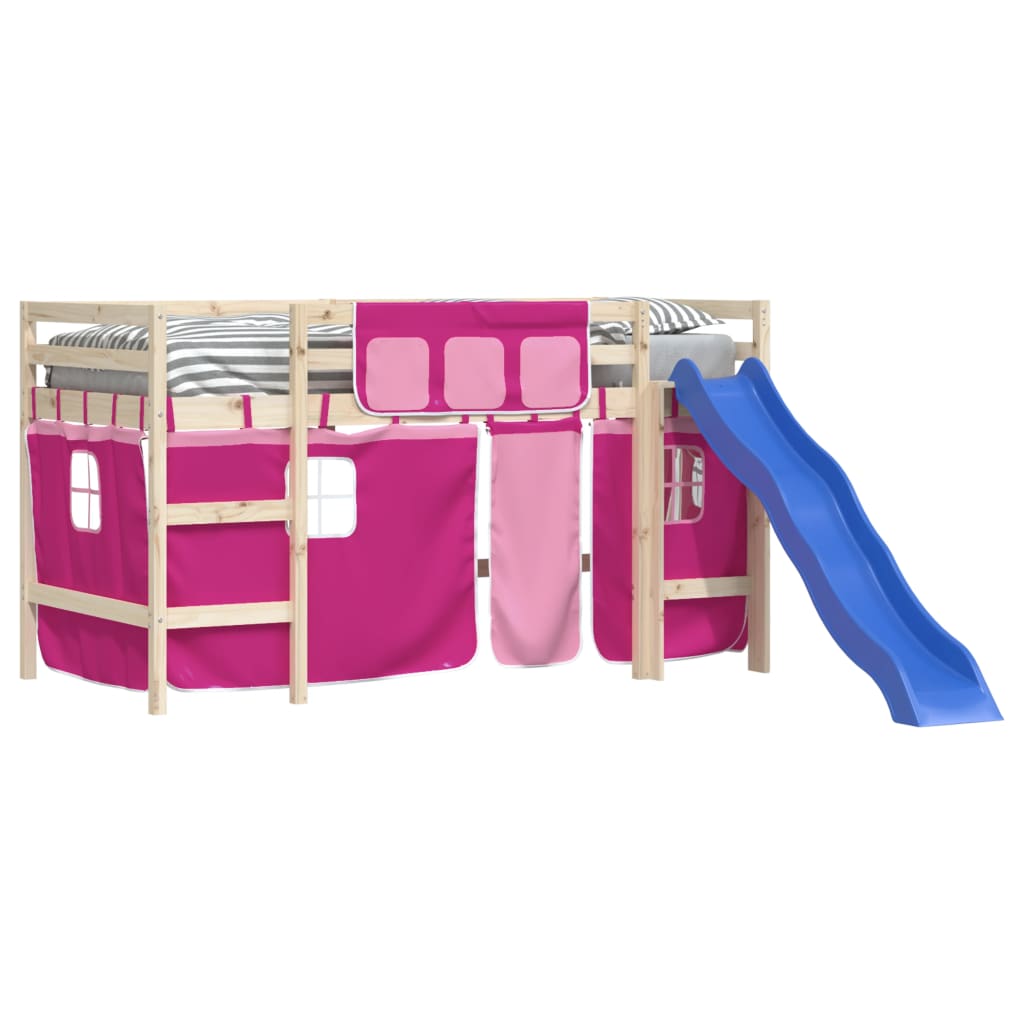 Rideaux pour lit mezzanine rose polyester - XIOS