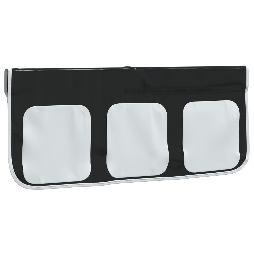 Rideaux pour lit mezzanine avec tunnel et tour blanc et noir Accessoires pour lits et cadres de lit vidaXL