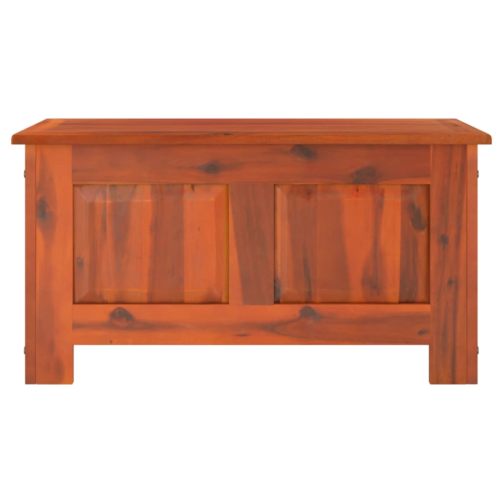 Coffre de rangement avec couvercle marron bois massif d'acacia - XIOS