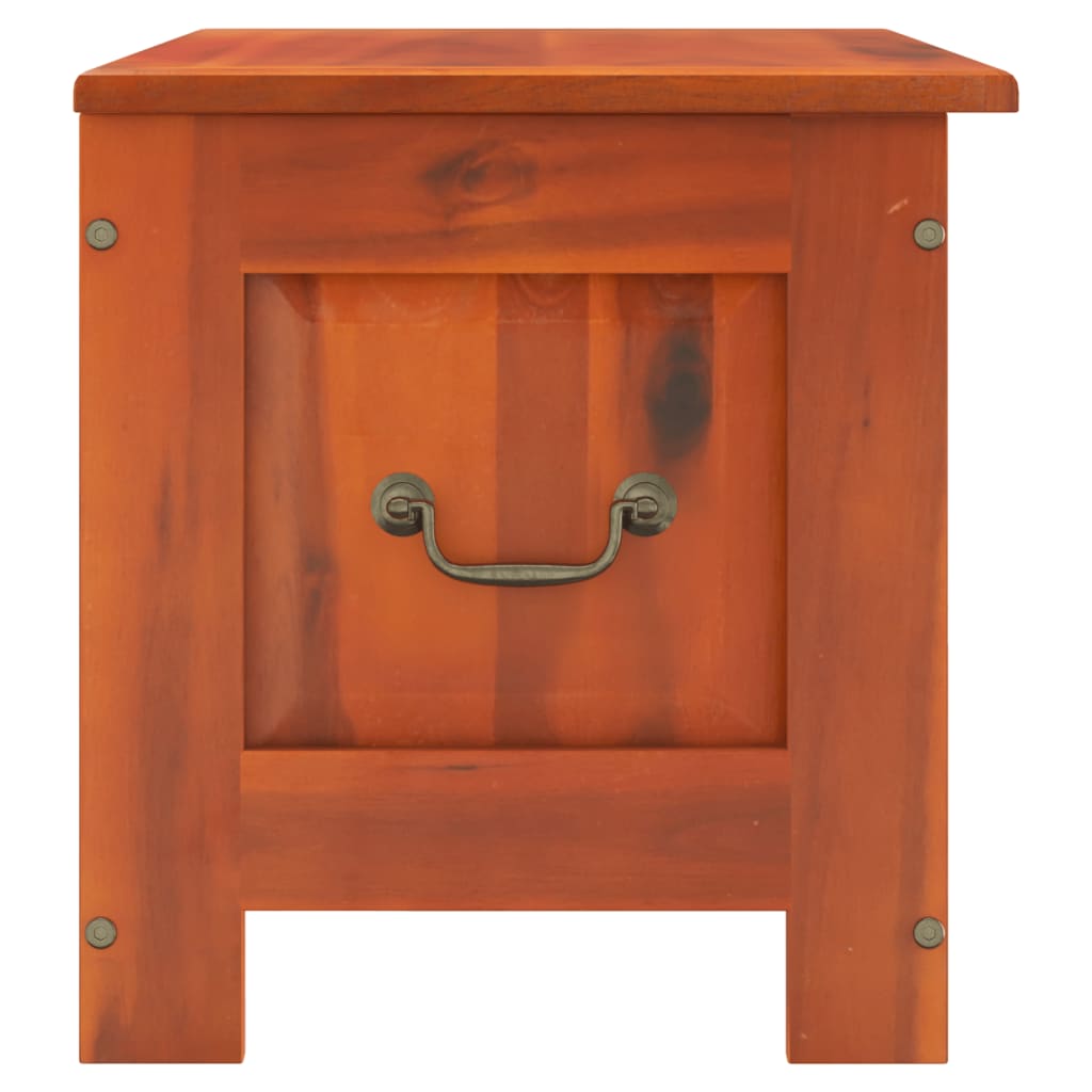 Coffre de rangement avec couvercle marron bois massif d'acacia - XIOS