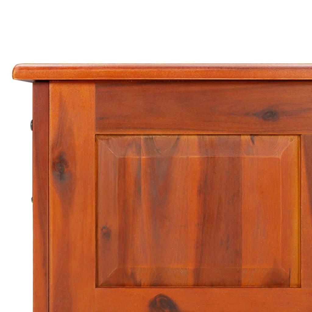 Coffre de rangement avec couvercle marron bois massif d'acacia - XIOS