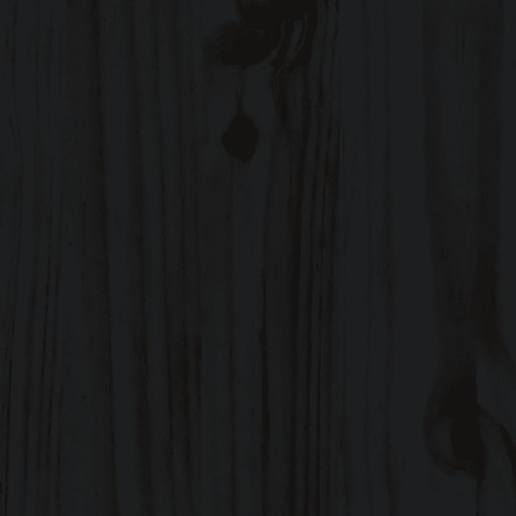 Lit de jour sans matelas noir 80x200 cm bois de pin massif - XIOS