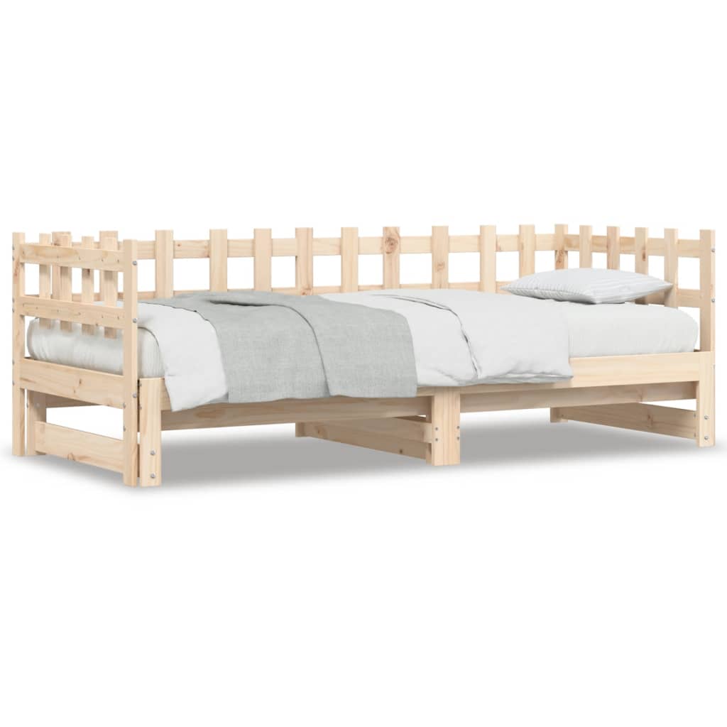 Lit coulissant sans matelas 2x(80x200) cm Bois massif - XIOS