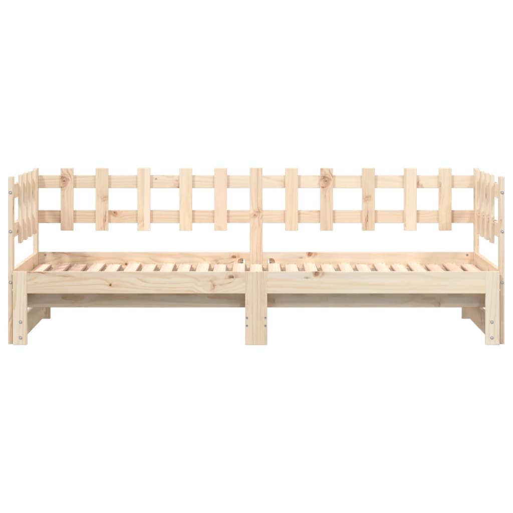 Lit coulissant sans matelas 2x(80x200) cm Bois massif - XIOS