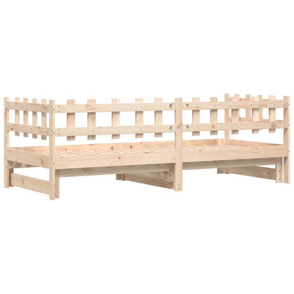 Lit coulissant sans matelas 2x(80x200) cm Bois massif - XIOS