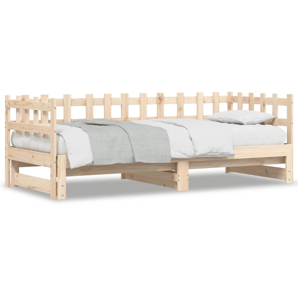 Lit coulissant sans matelas 2x(90x200) cm Bois massif - XIOS