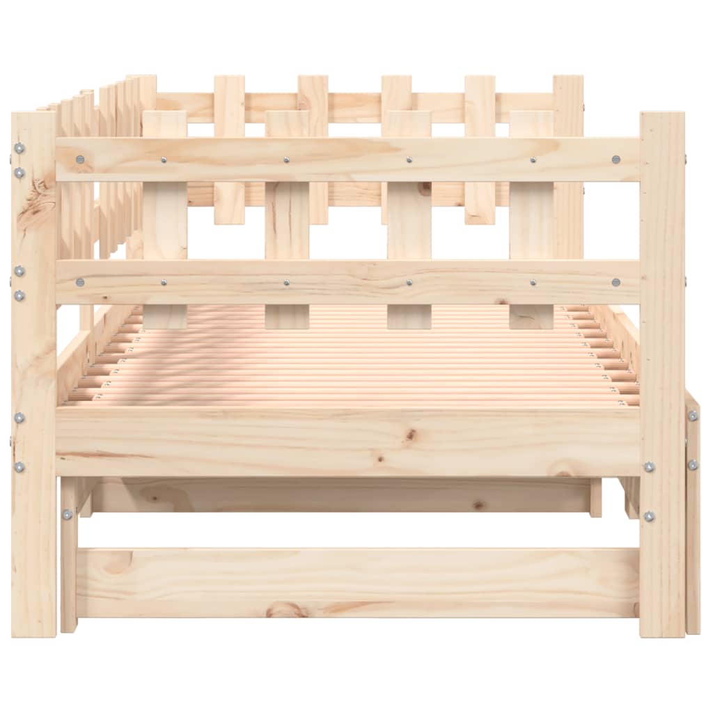 Lit coulissant sans matelas 2x(90x200) cm Bois massif - XIOS