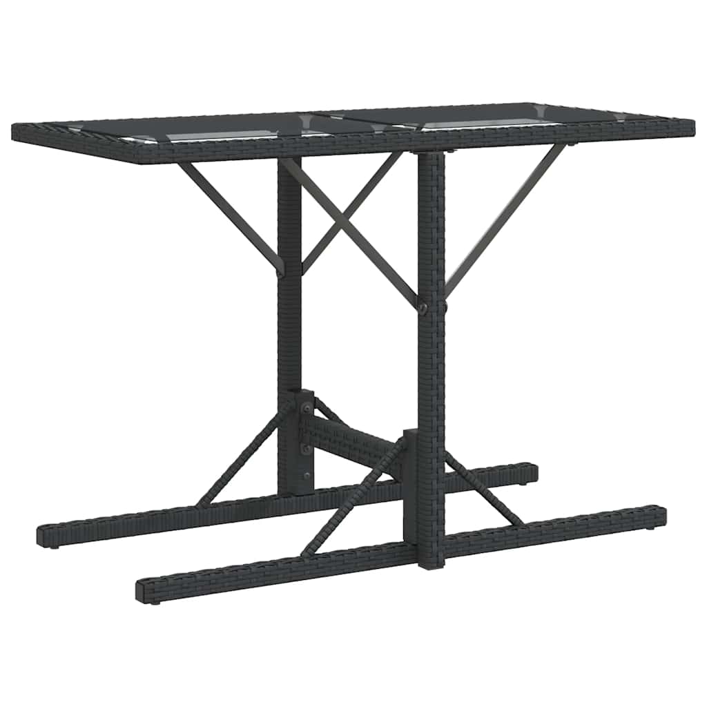 Ensemble de bistro 3 pcs avec coussins noir résine tressée - XIOS