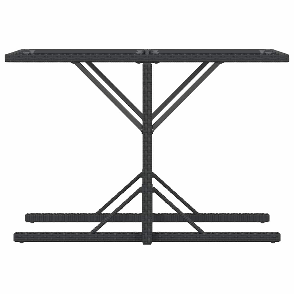 Ensemble de bistro 3 pcs avec coussins noir résine tressée - XIOS