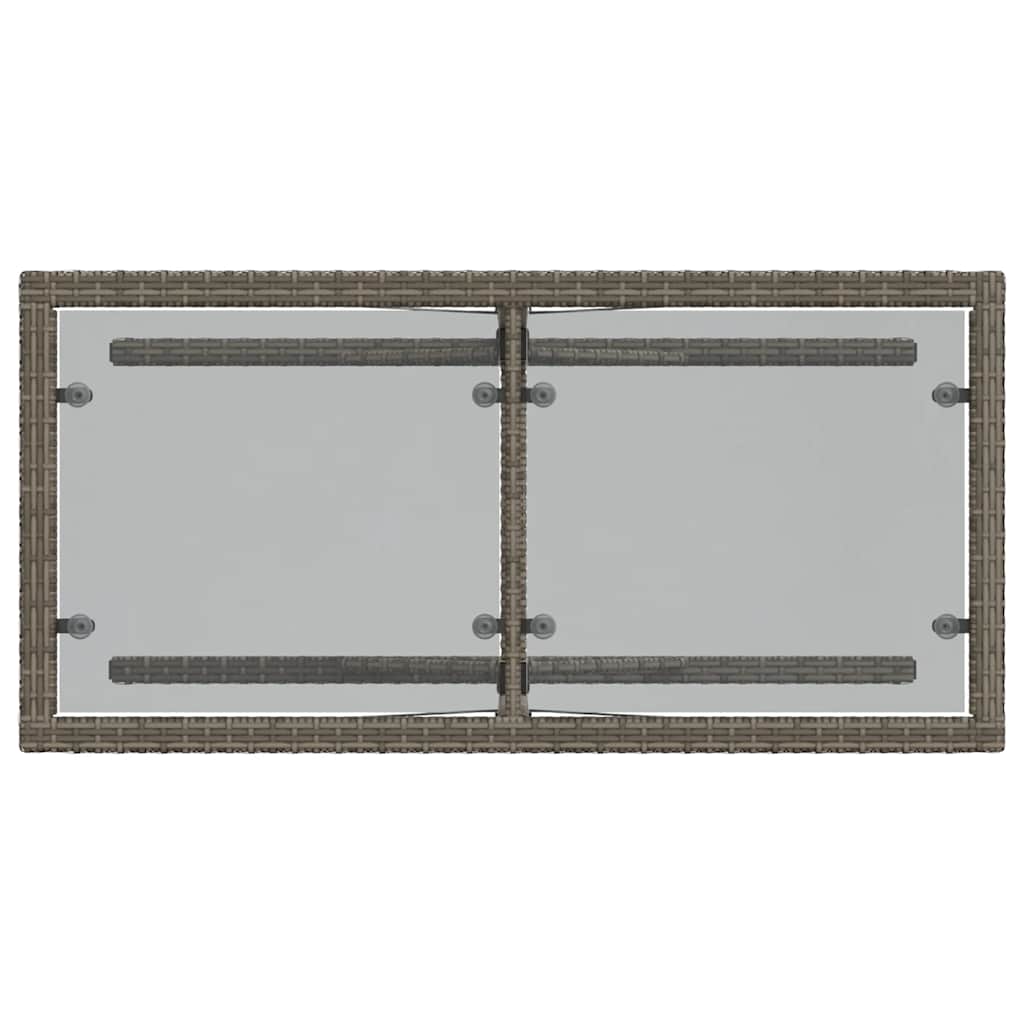 Ensemble de bistro 3 pcs avec coussins gris résine tressée - XIOS
