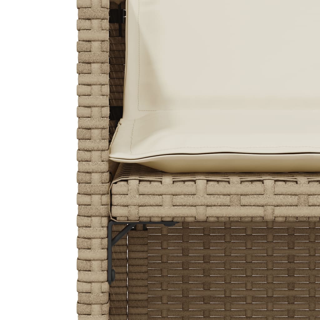 Ensemble de bistro 3 pcs avec coussins beige résine tressée - XIOS