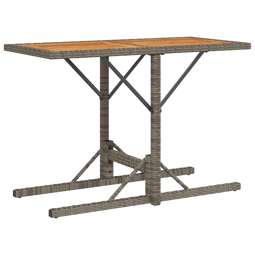 Ensemble de bistro 3 pcs avec coussins gris résine tressée - XIOS
