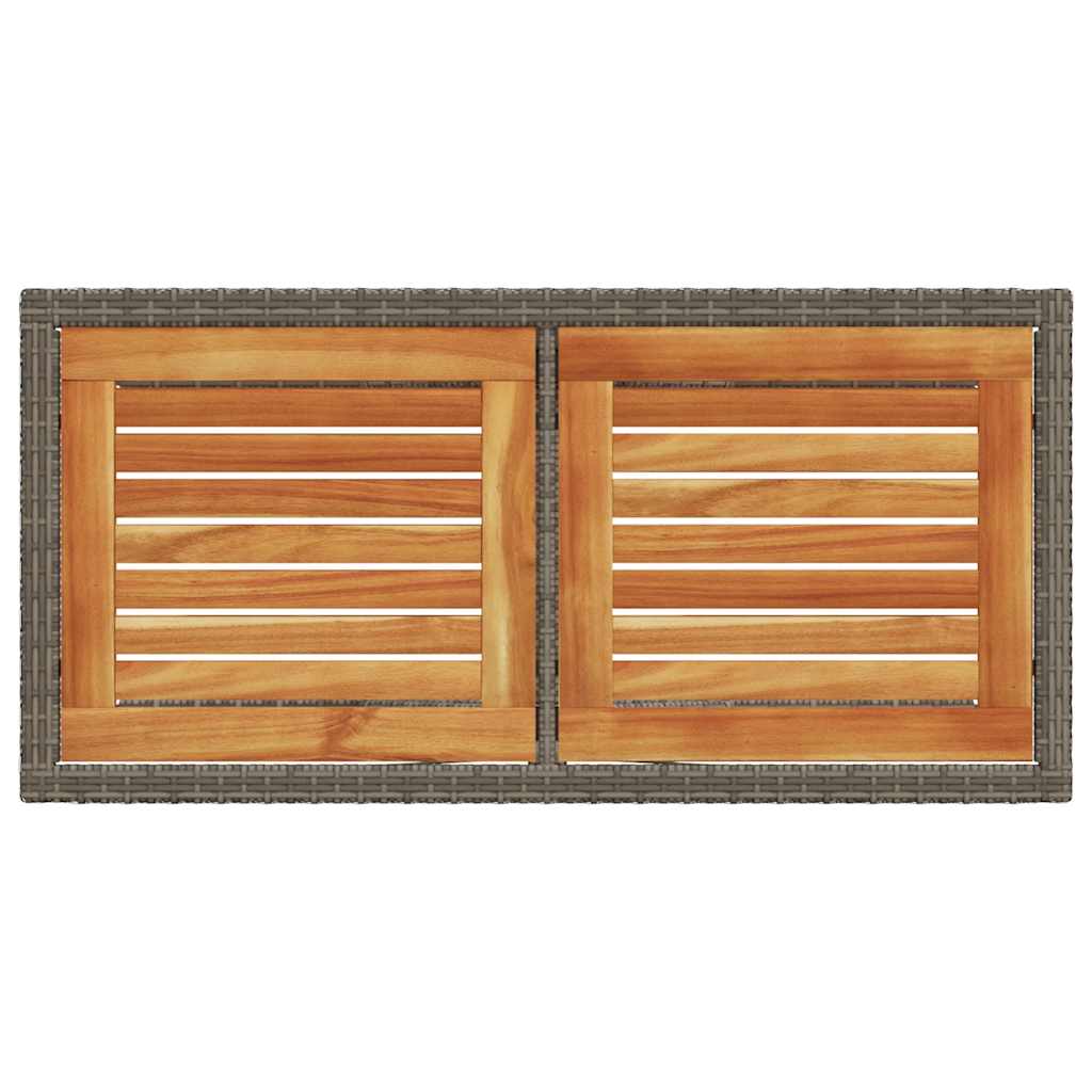 Ensemble de bistro 3 pcs avec coussins gris résine tressée - XIOS
