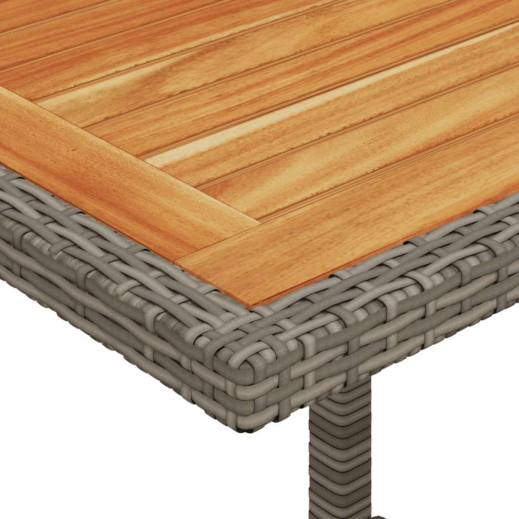 Ensemble de bistro 3 pcs avec coussins gris résine tressée - XIOS