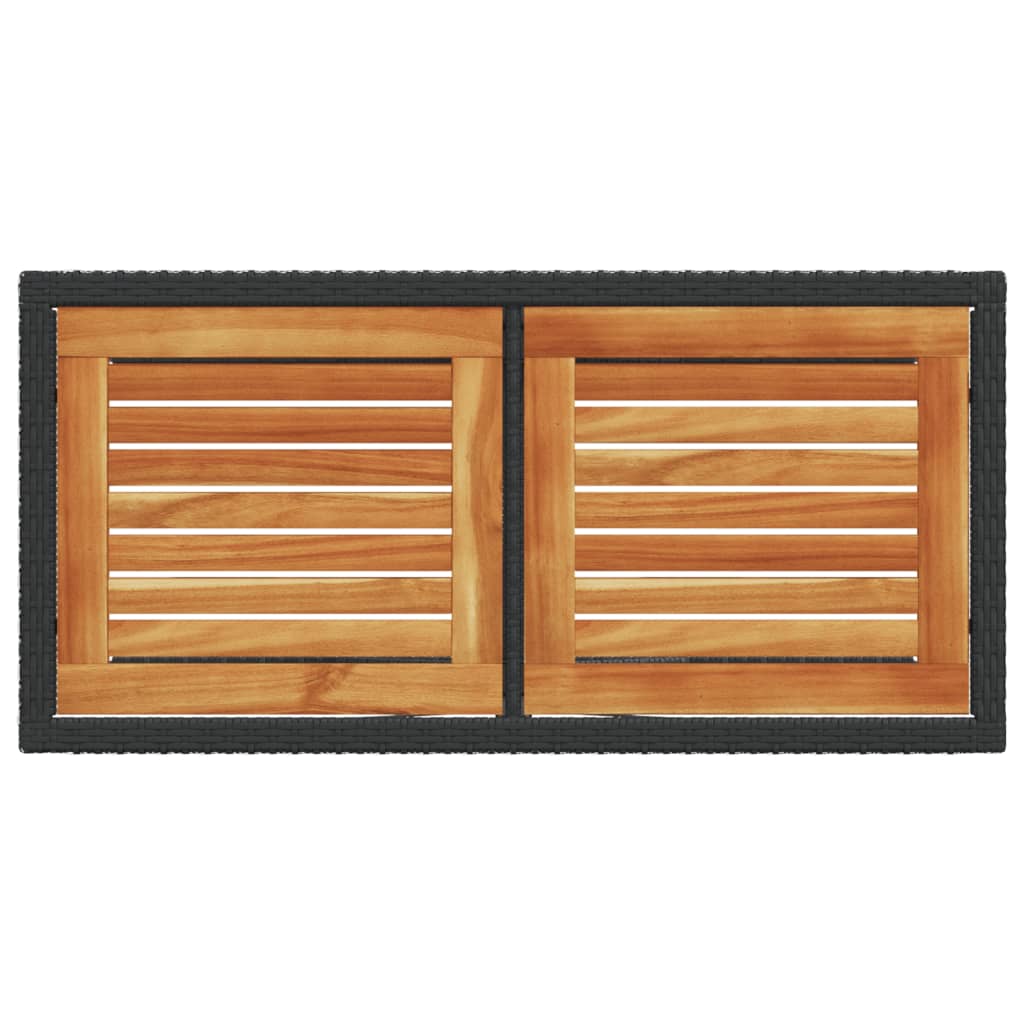 Ensemble de bistro 3 pcs avec coussins noir résine tressée Salons de jardin vidaXL