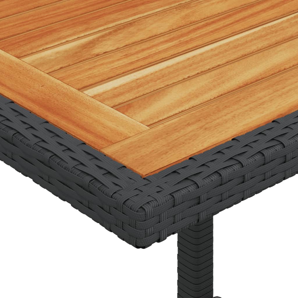 Ensemble de bistro 3 pcs avec coussins noir résine tressée Salons de jardin vidaXL