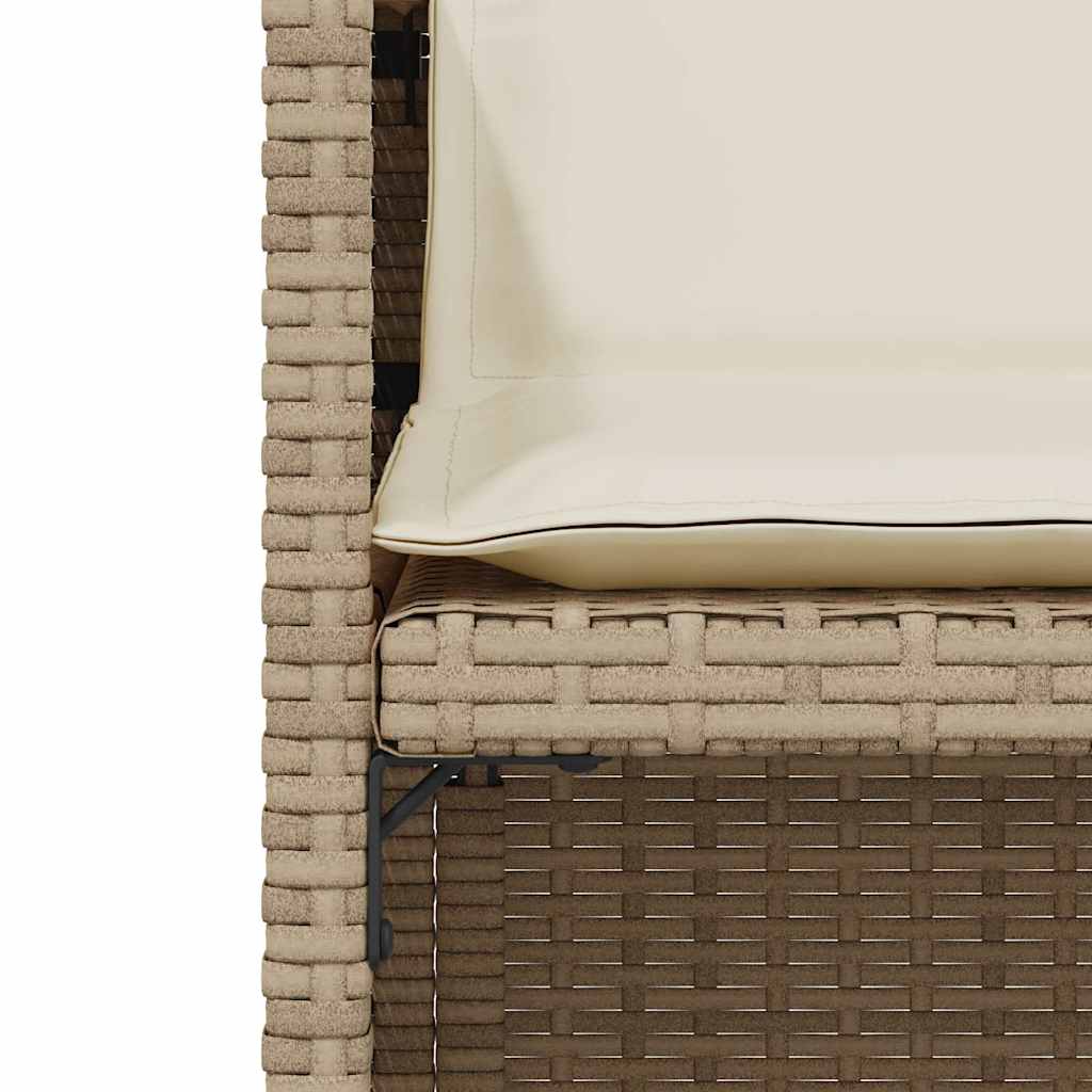 Ensemble de bistro 3 pcs avec coussins beige résine tressée - XIOS