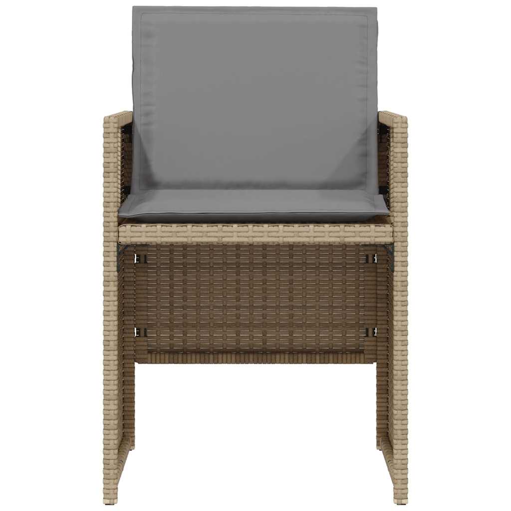 Ensemble de bistro 3 pcs coussins mélange beige résine tressée - XIOS