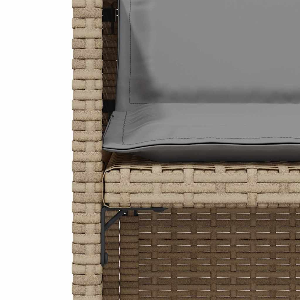 Ensemble de bistro 3 pcs coussins mélange beige résine tressée - XIOS
