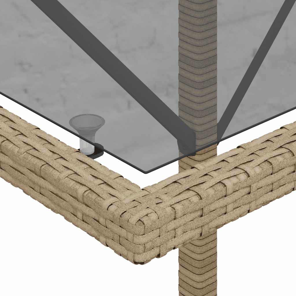 Ensemble de bistro 3 pcs coussins mélange beige résine tressée - XIOS