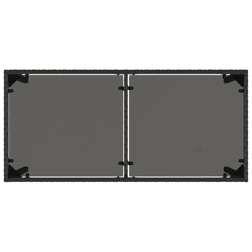 Ensemble à manger de jardin coussins 5pcs Noir Résine tressée - XIOS