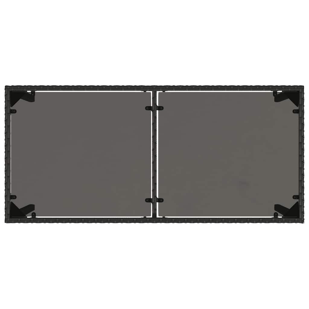 Ensemble à manger de jardin coussins 5pcs Noir Résine tressée - XIOS