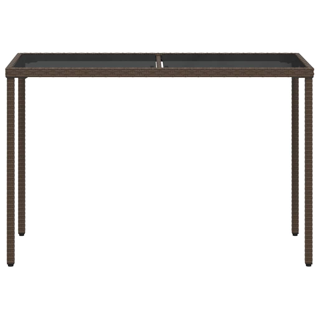 Ensemble à manger de jardin 5 pcs et coussins marron poly rotin - XIOS