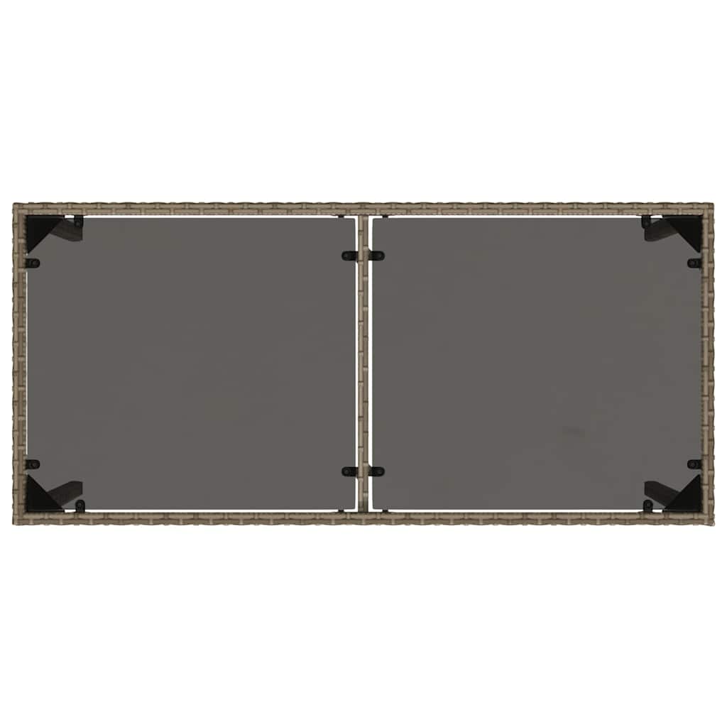 Ensemble à manger de jardin 5 pcs coussins gris résine tressée - XIOS